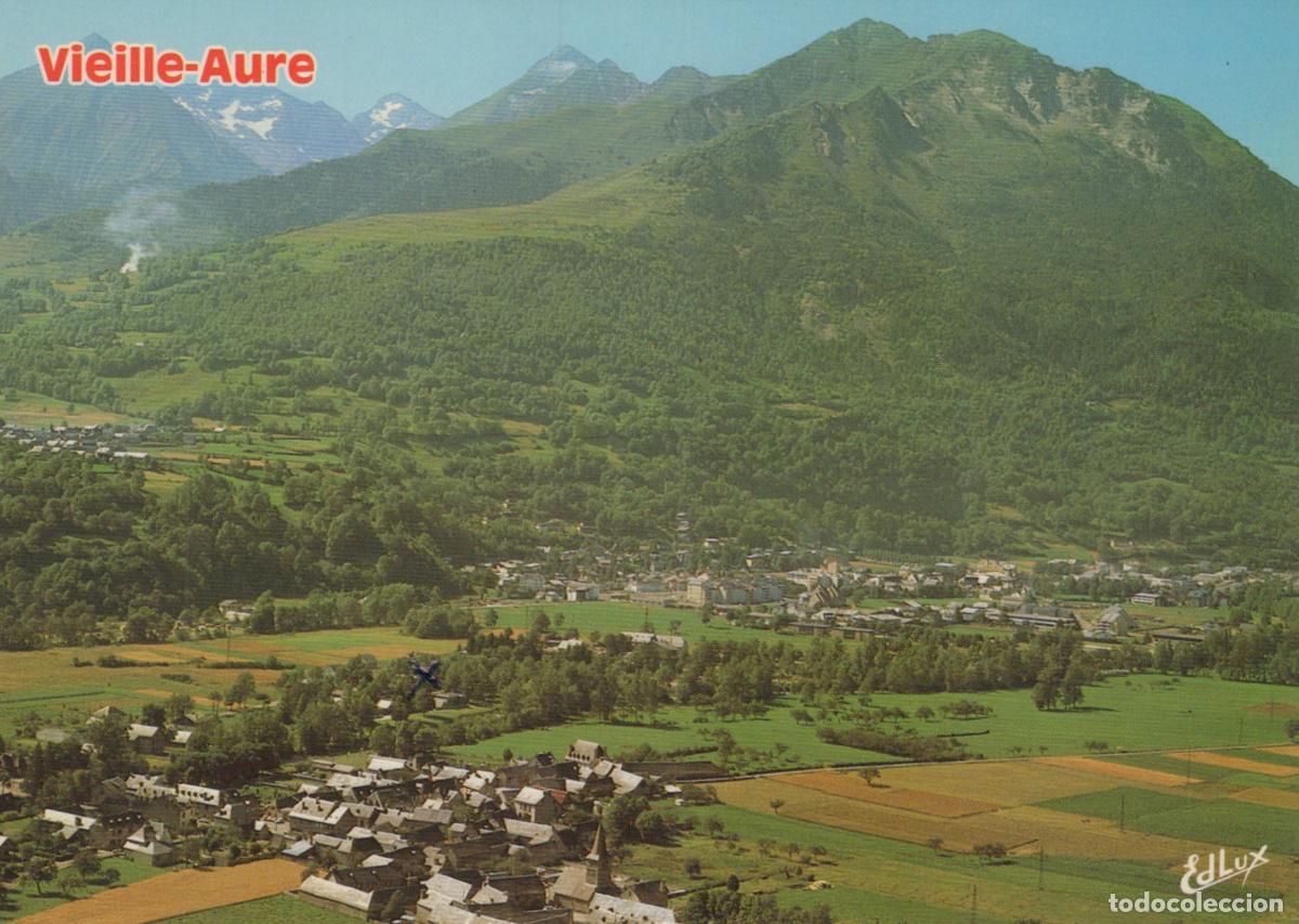 Postais: France Lourdes Vieille Aure Vue A&eacute;rienne du Village et Vall&eacute;e *YAH683