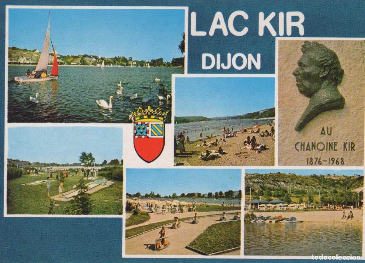 Cartoline: France Dijon Lac Kir Activit&eacute;s de Loisirs et Buste Chanoine Kir *YAH754