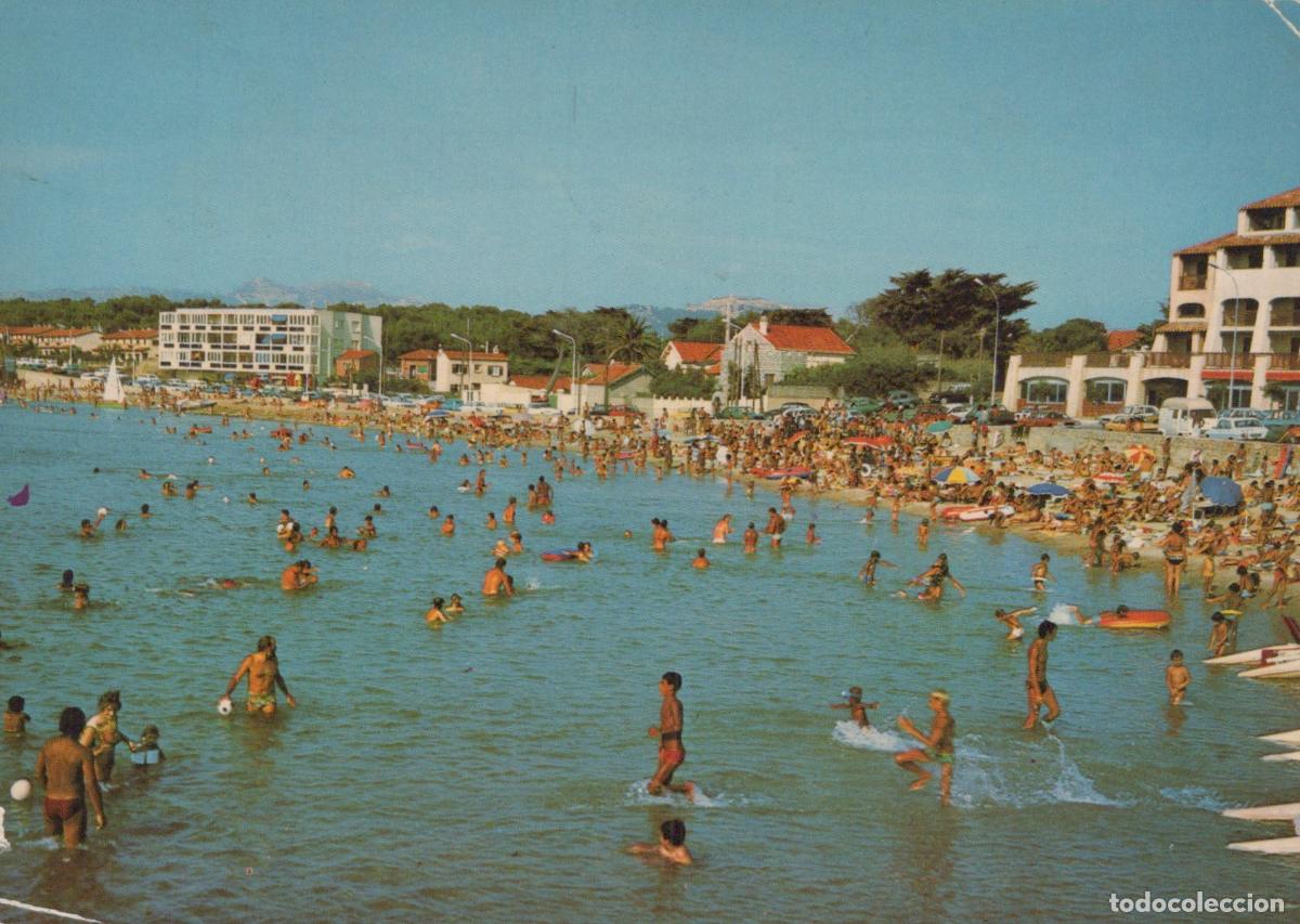 Postkarten: France Le Brusc Var Plage du Cros Sc&egrave;ne Estivale Anim&eacute;e *YAH785