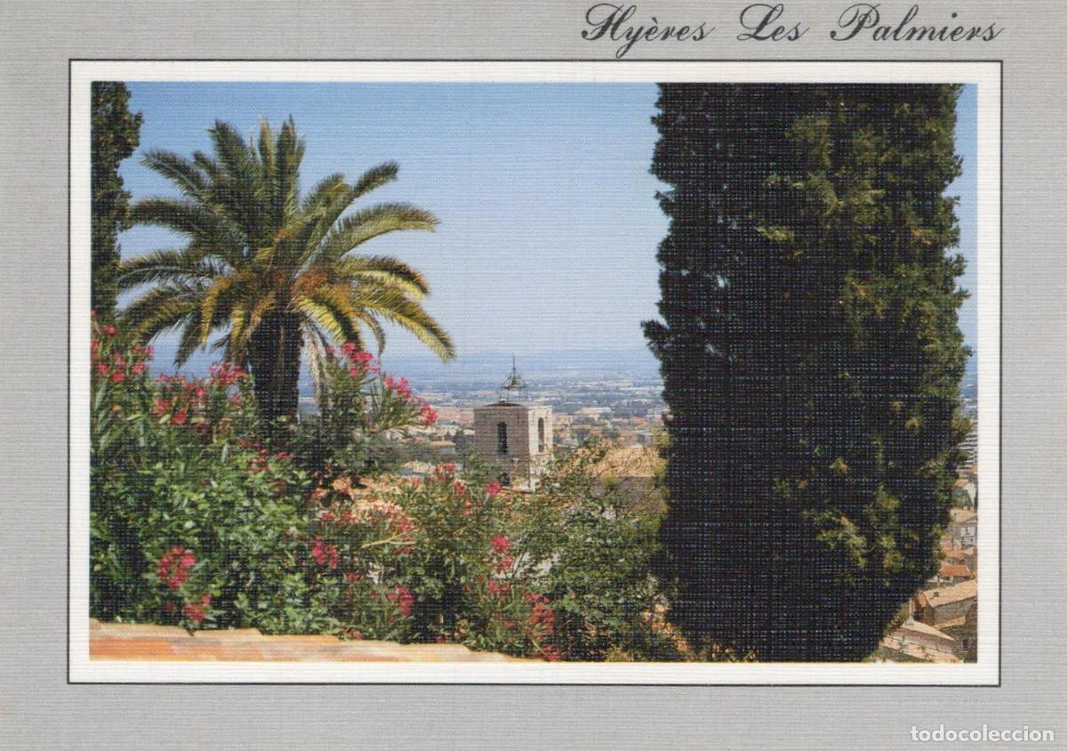 Postkarten: France Hyeres Hy&egrave;res Paysage de la Ville Fleurie Avec &Eacute;glise Saint Paul *YAH788