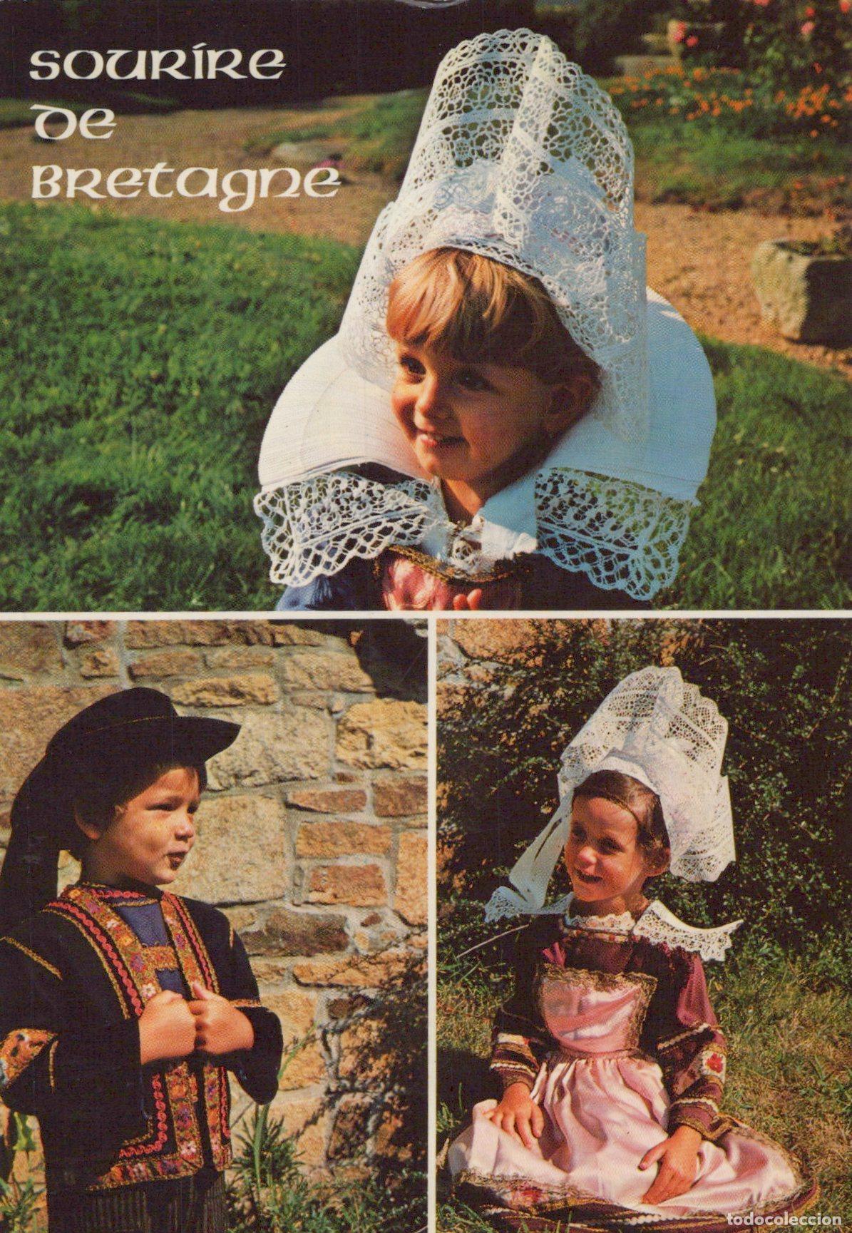 Postkarten: France Louannec Bretagne Enfants en Costumes Bretons *YAH542
