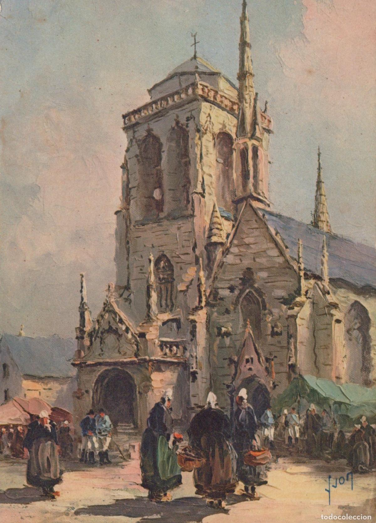 Postkarten: France Other Unclassified Cronan L &Eacute;glise Sc&egrave;ne de March&eacute; Unposted *YAH556