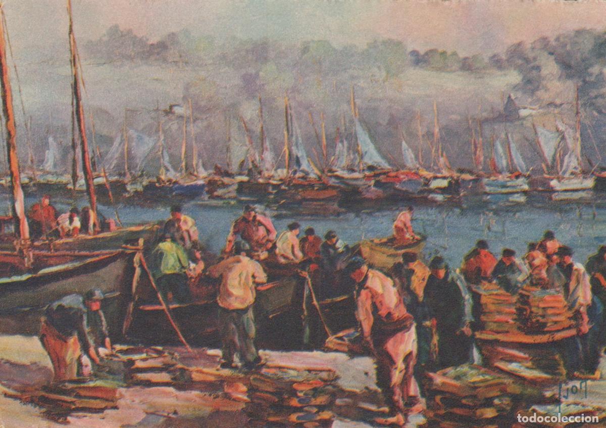 Postkarten: France Douarnenez Les Filets Bleus Port de P&ecirc;che Unposted *YAH552