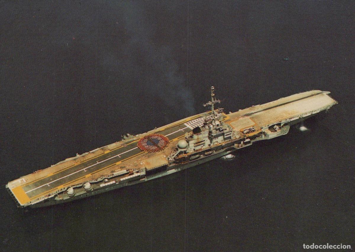 Postkarten: France Other Unclassified Toulon Porte Avions Foch en Mer Vue A&eacute;rienne *YAH809