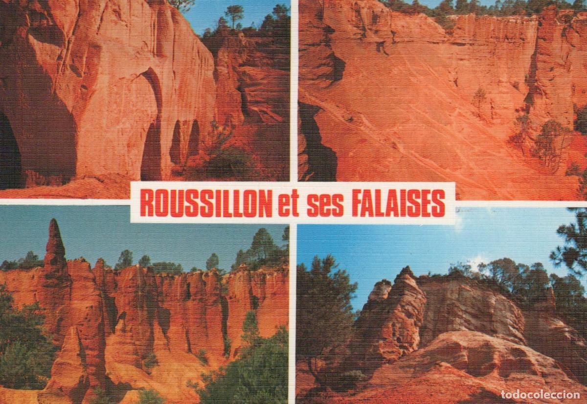 Postkarten: France Roussillon Falaises D Ocre Cirque des Aiguilles Paysage Unposted *YAH562