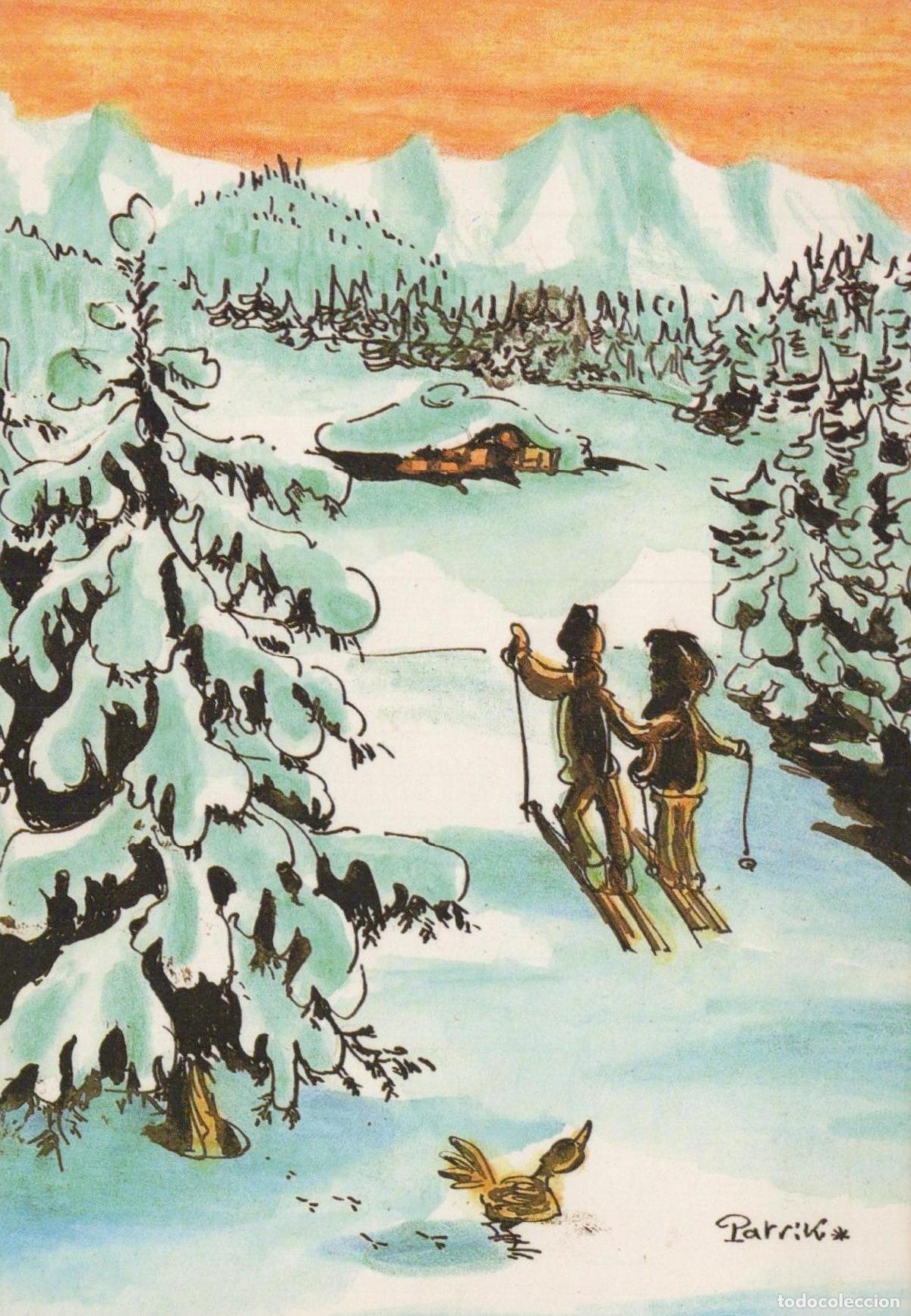 Postkarten: France Chambery Notre Dame de Bellecombe Paysage Hivernal Skieurs *YAH571
