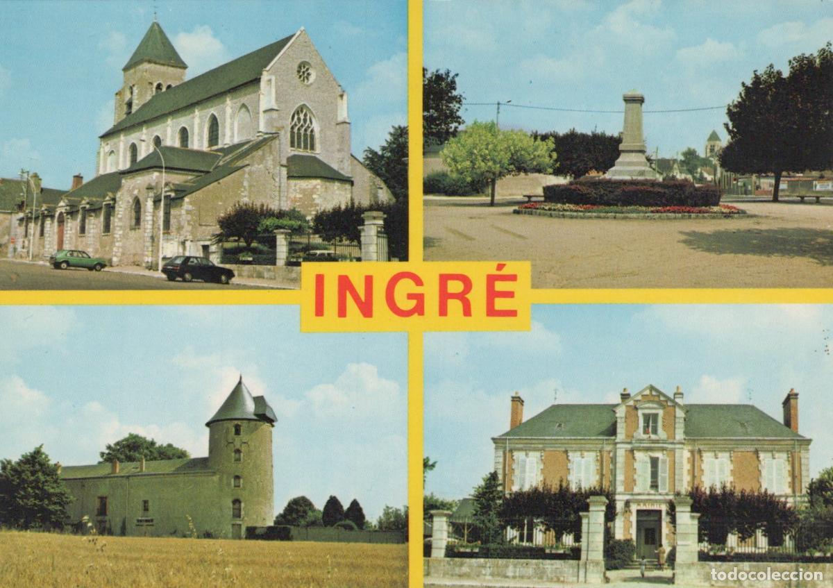 Postkarten: France Ingr&eacute; L Eglise Monument Moulin Mairie Vues Multiples *YAH572
