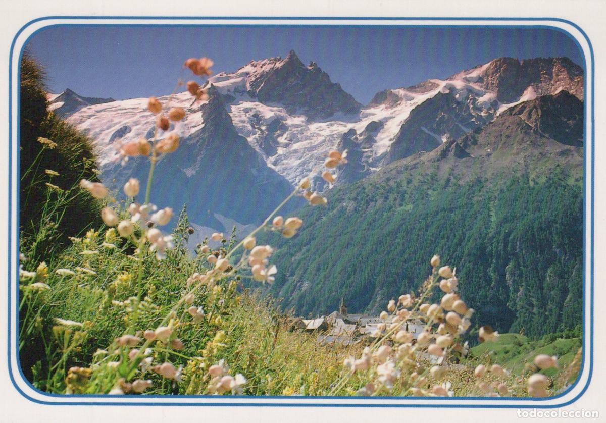 Postales: France Albertville Paysage de Montagne Avec Village et Fleurs Post&eacute;e *YAH843