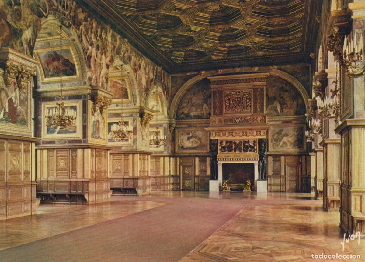 Postkarten: France Fontainebleau Ch&acirc;teau Salle de Bal Int&eacute;rieur Unposted *YAH601