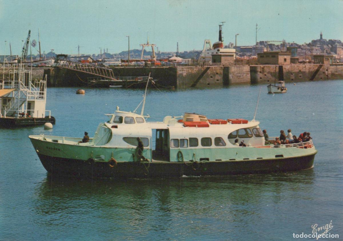 Postkarten: France Saint Malo Bretagne Bateau Kadarn Vedettes Blanches Port Unposted *YAH869