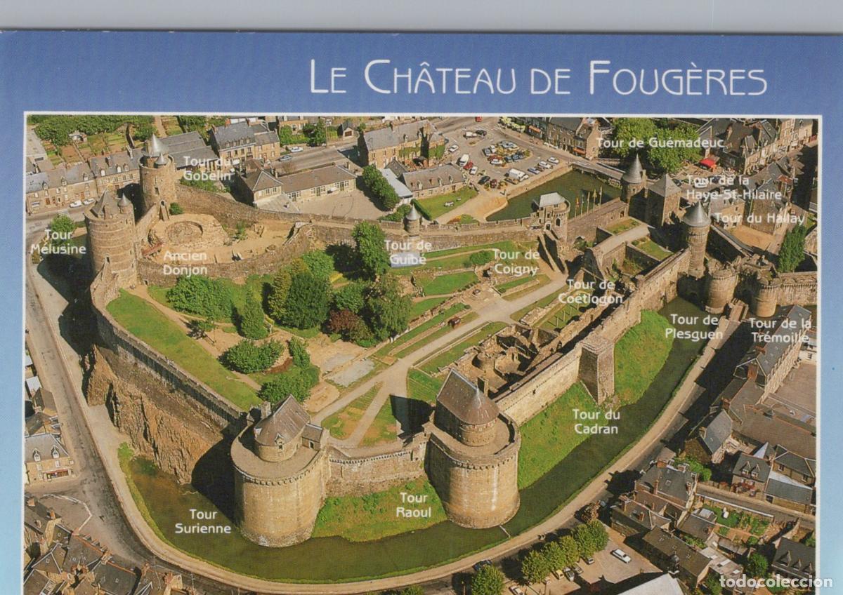 Cartoline: France Fougeres Foug&egrave;res Bretagne Ch&acirc;teau de Vue A&eacute;rienne *YAH873
