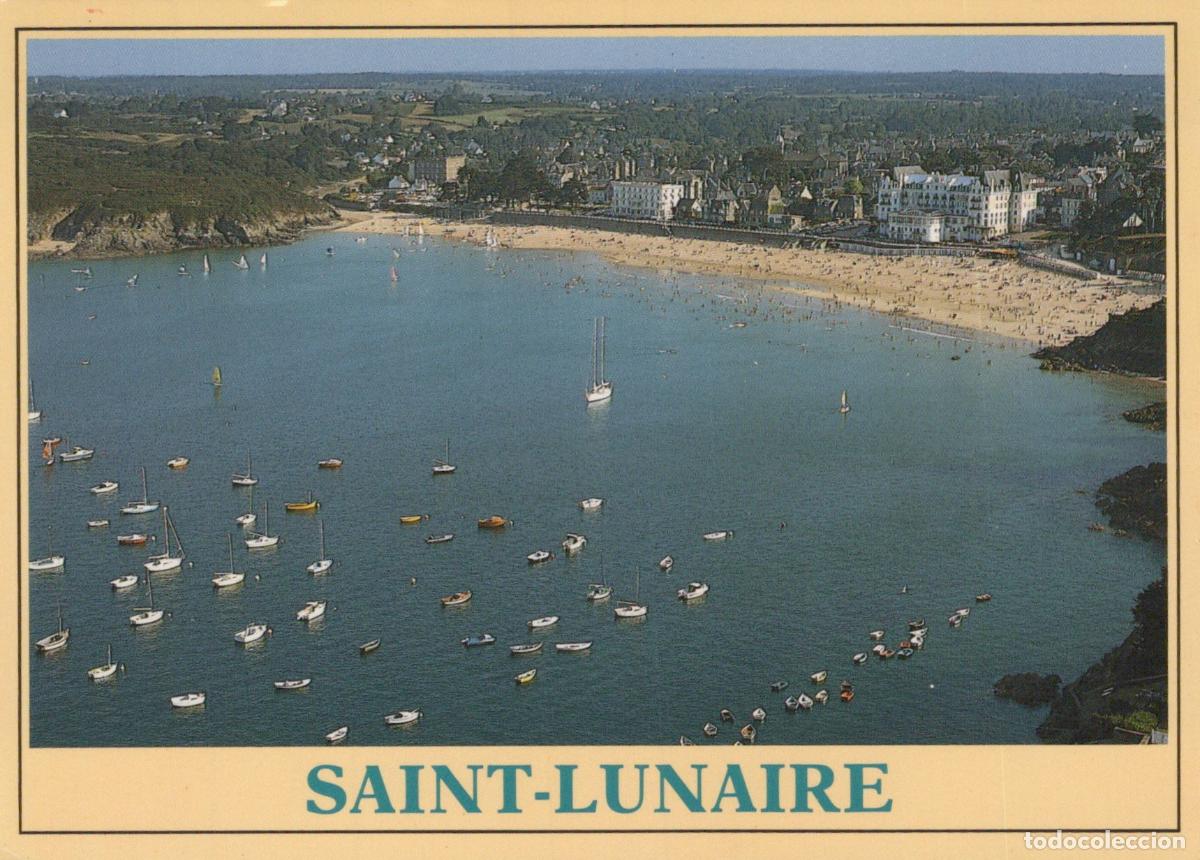 Cartes Postales: France Saint Lunaire Bretagne Plage Principale Port et Ville *YAH875
