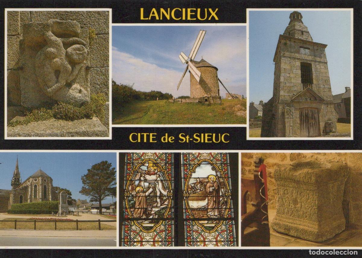 Cartoline: France Lancieux Bretagne Monuments Locaux Moulin &Eacute;glise *YAH890