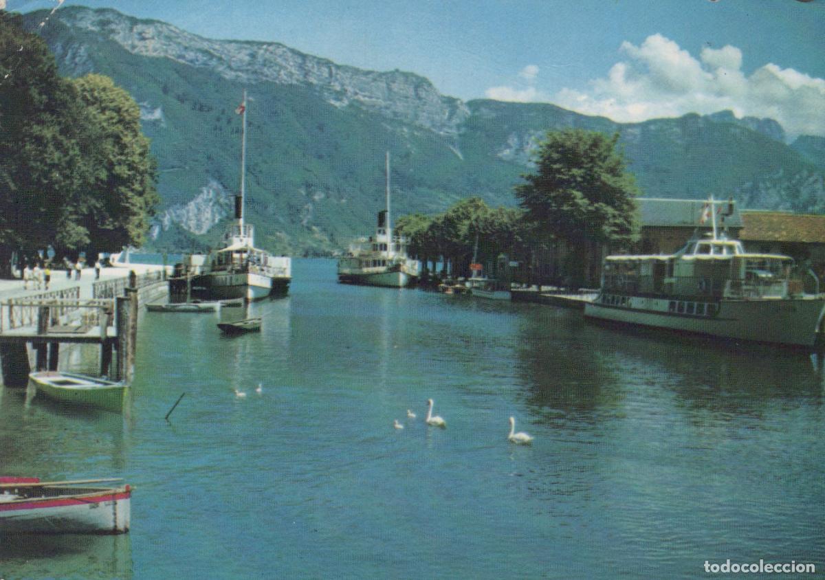 Postales: France Annecy Le Port du Lac Bateaux et Montagnes *YAH923