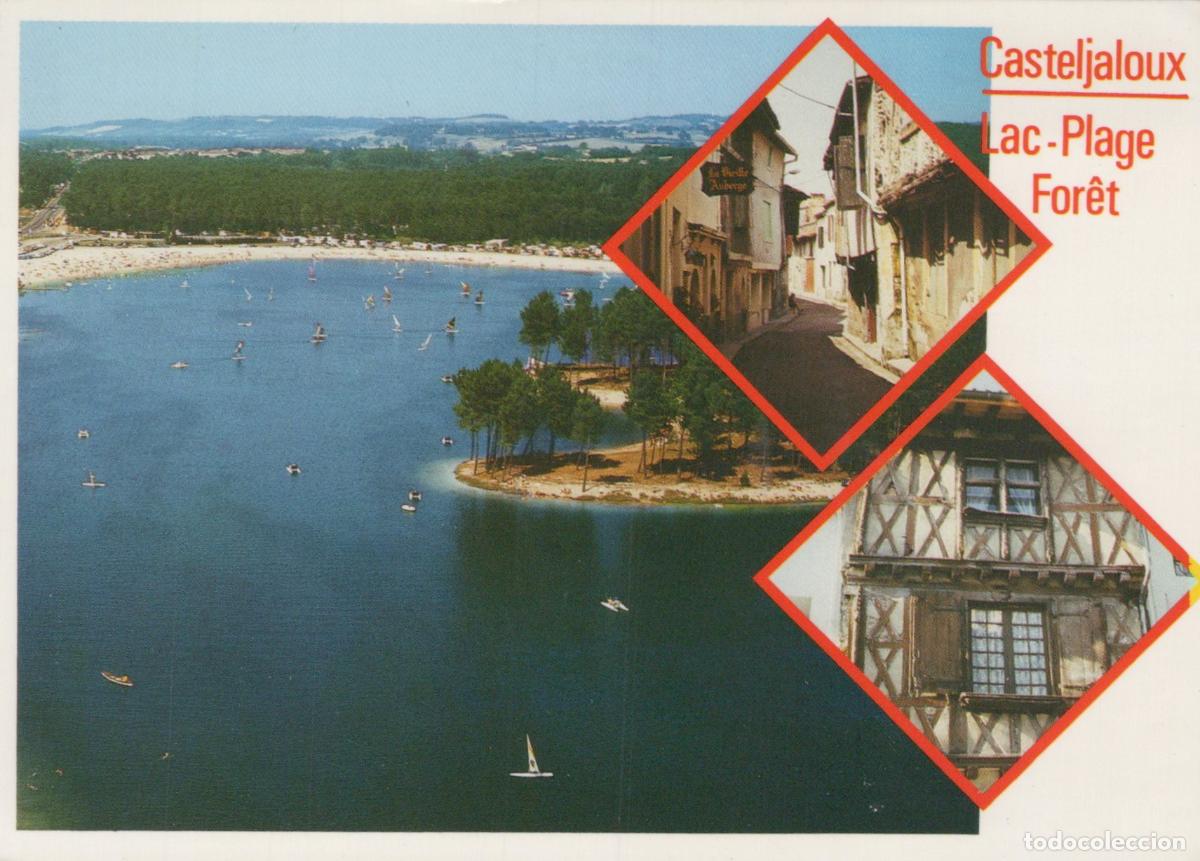 Postais: France Casteljaloux Lac Plage For&ecirc;t et Vieille Ville *YAH973