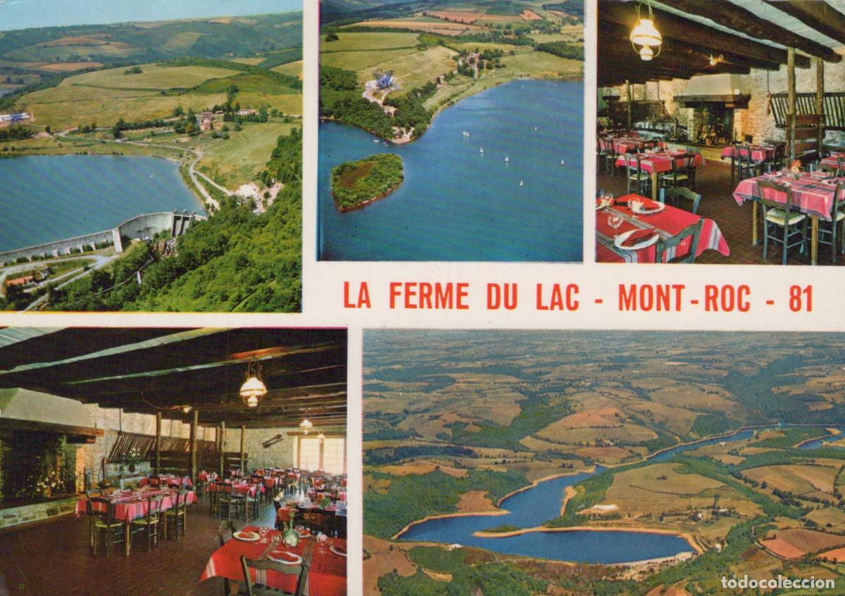 Cartoline: France Realmont Mont Roc Lac de la Ravi&egrave;ge Barrage et Restaurant *YAH727