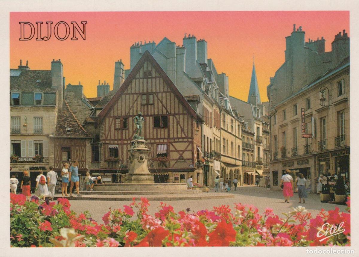 Cartoline: France Dijon Place Fran&ccedil;ois Rude et Fontaine du Bareuzai *YAH751
