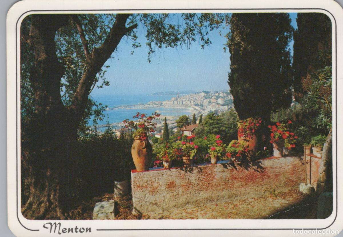 Cartoline: France Menton Vue Panoramique Ville Mer V&eacute;g&eacute;tation *YAH841