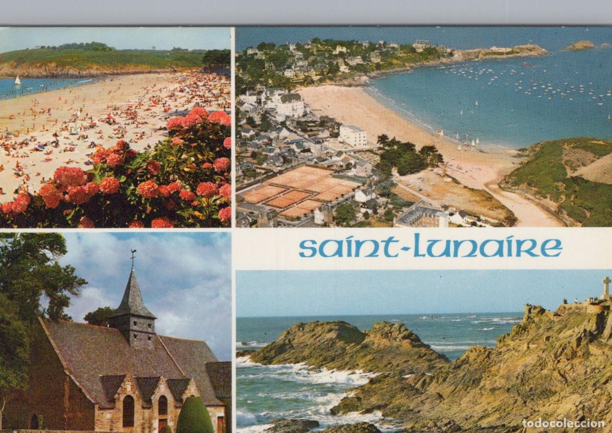 Cartoline: France Saint Lunaire Bretagne Plages &Eacute;glise C&ocirc;te Rocheuse Vue A&eacute;rienne *YAH876