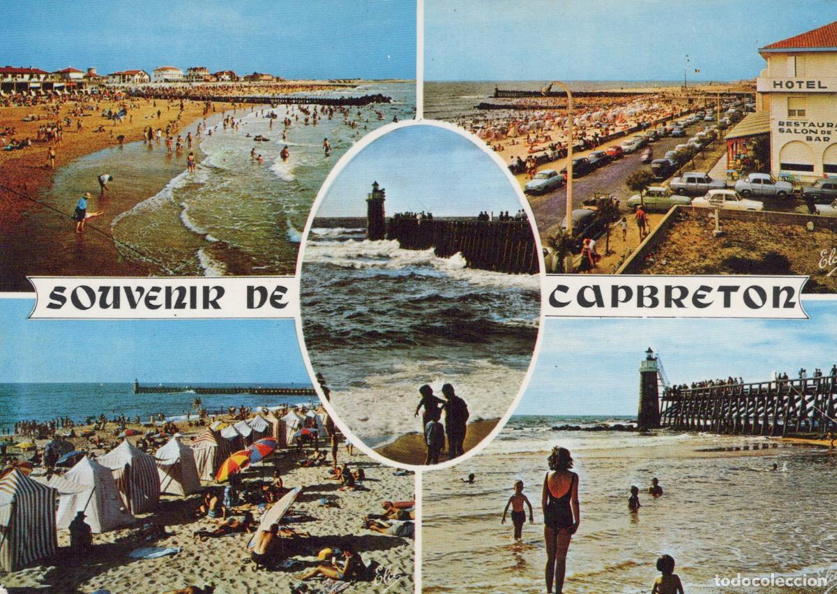 Postales: France Capbreton Plage Jet&eacute;e Phare Vues de la Ville *YAH976