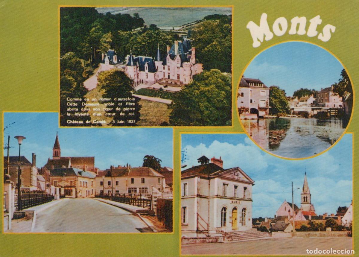 Cartes Postales: France Monts Ch&acirc;teau de Cand&eacute; Bords de L Indre Mairie et &Eacute;glise *YAK024