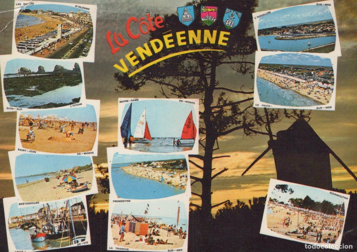 Cartes Postales: France Vend&eacute;e Coast Beaches and Harbours Multiview *YAK072