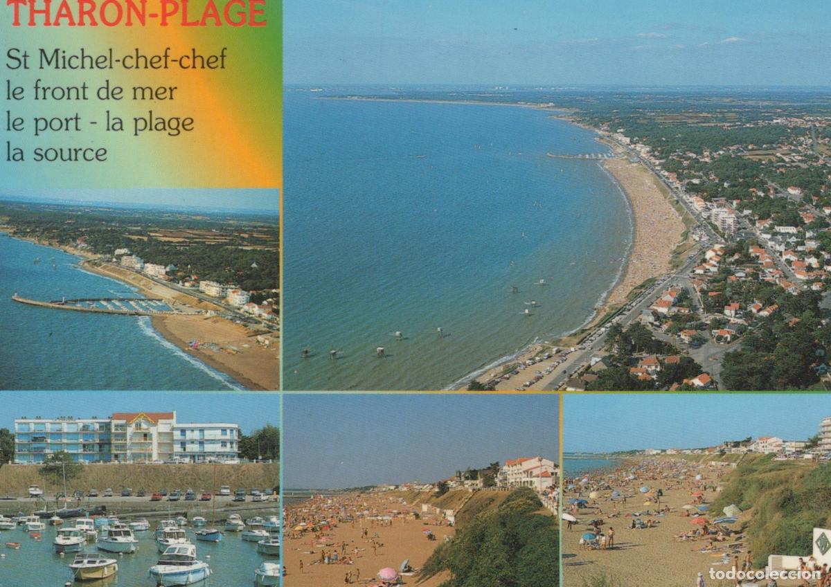 Postcards: France Tharon Plage Plage Port et Vues C&ocirc;ti&egrave;res *YAK060