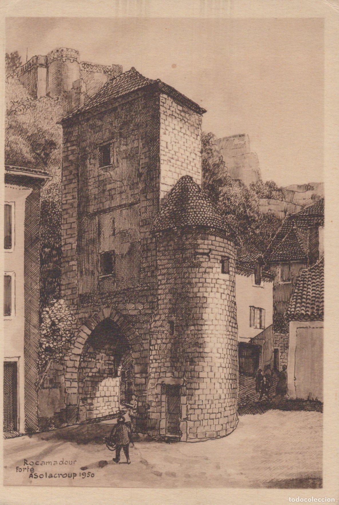 Cartoline: France Rocamadour Porte du Figuier Architecture 1950s *YAK078