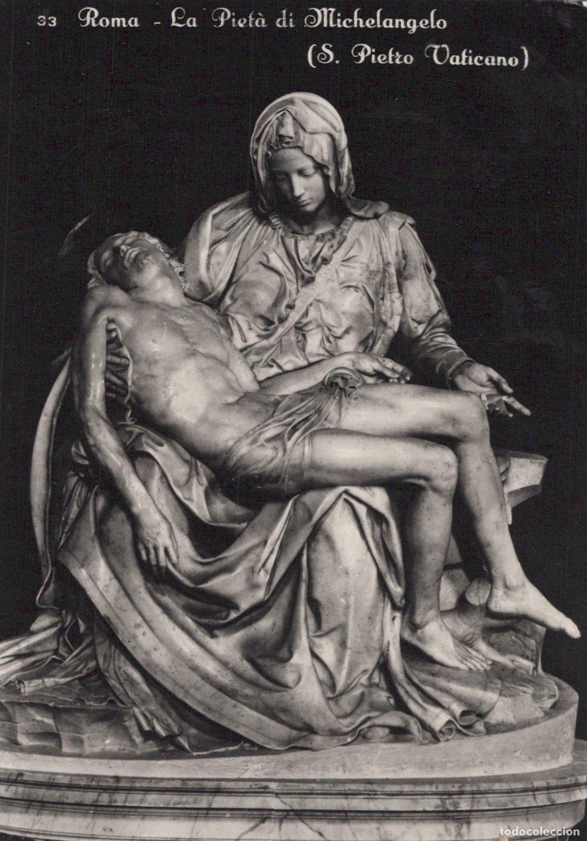 Postkarten: Italy Rome Pieta Michelangelo St Peter Vaticano Arte Posted *YAK103