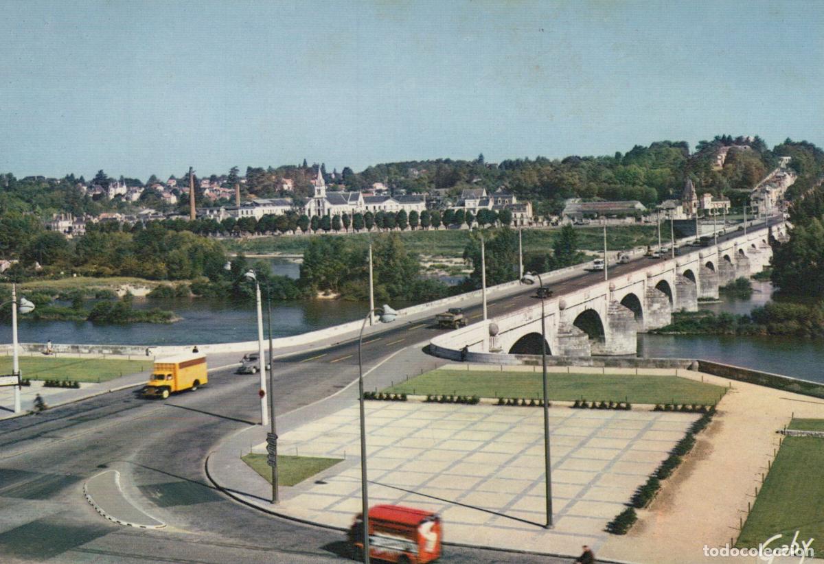 Postkarten: France Tours Place Anatole France and Wilson Bridge *YAK075