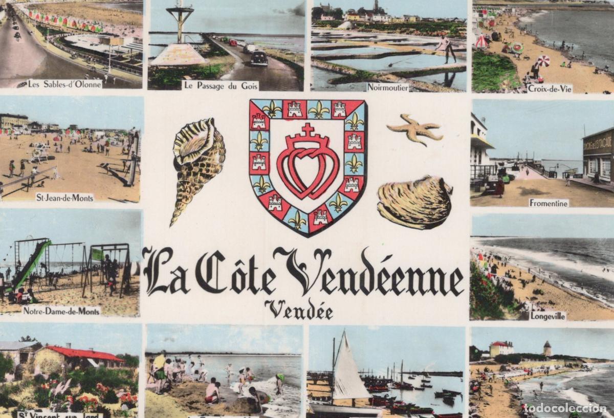 Postais: France Vend&eacute;e La C&ocirc;te Vend&eacute;enne Vues Multiples Real Photo *YAK071