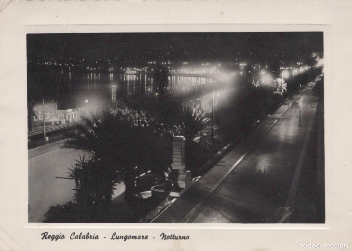 Postkarten: Italy Reggio Calabria Lungomare Notturno Landscape Real Photo *YAK161