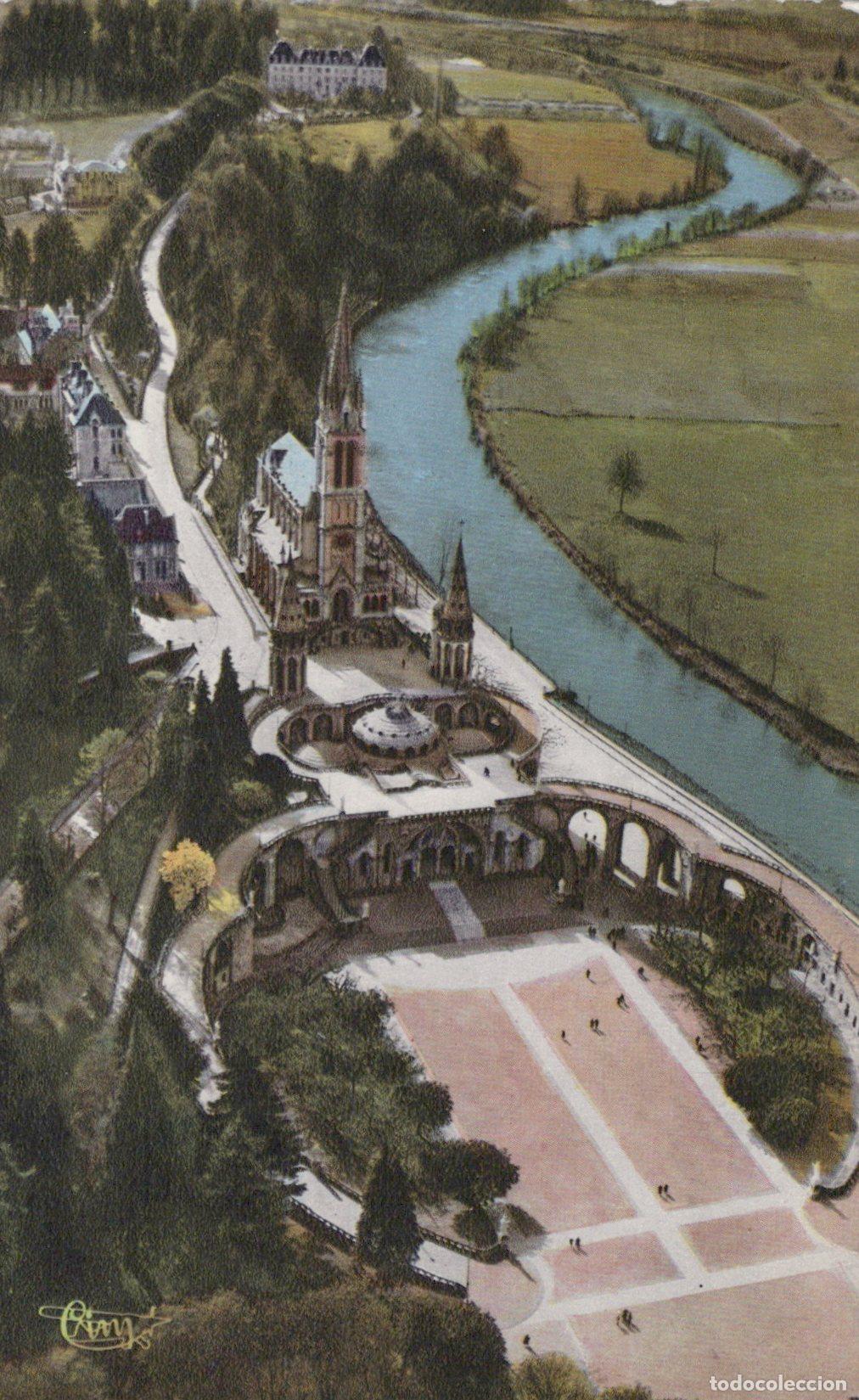 Postkarten: France Lourdes Basilique Gave View Aerial Unposted *YAK181
