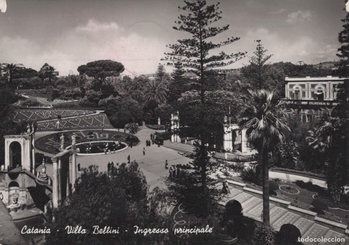 Postkarten: Italy Catania Villa Bellini Ingresso Principale Giardino Real Photo *YAK162
