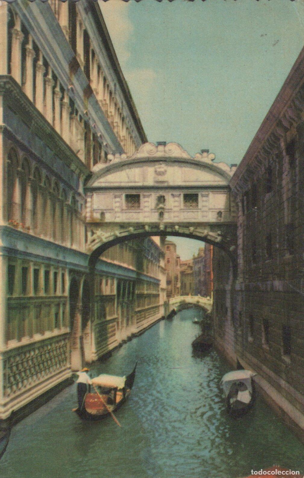 Postkarten: Italy Venezia Ponte Dei Sospiri Architecture Canale Gondole Posted *YAK186