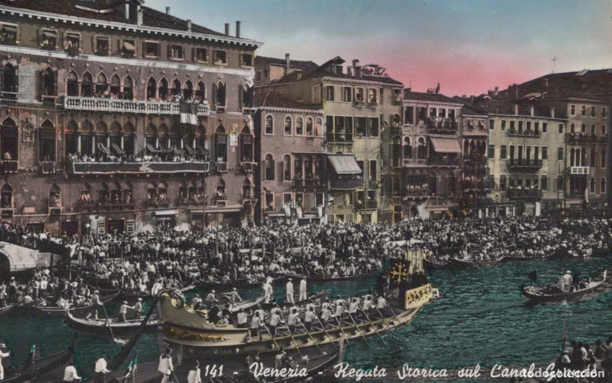 Cartes Postales: Italy Venezia Regata Storica Sul Canal Grande Real Photo Unposted *YAK236