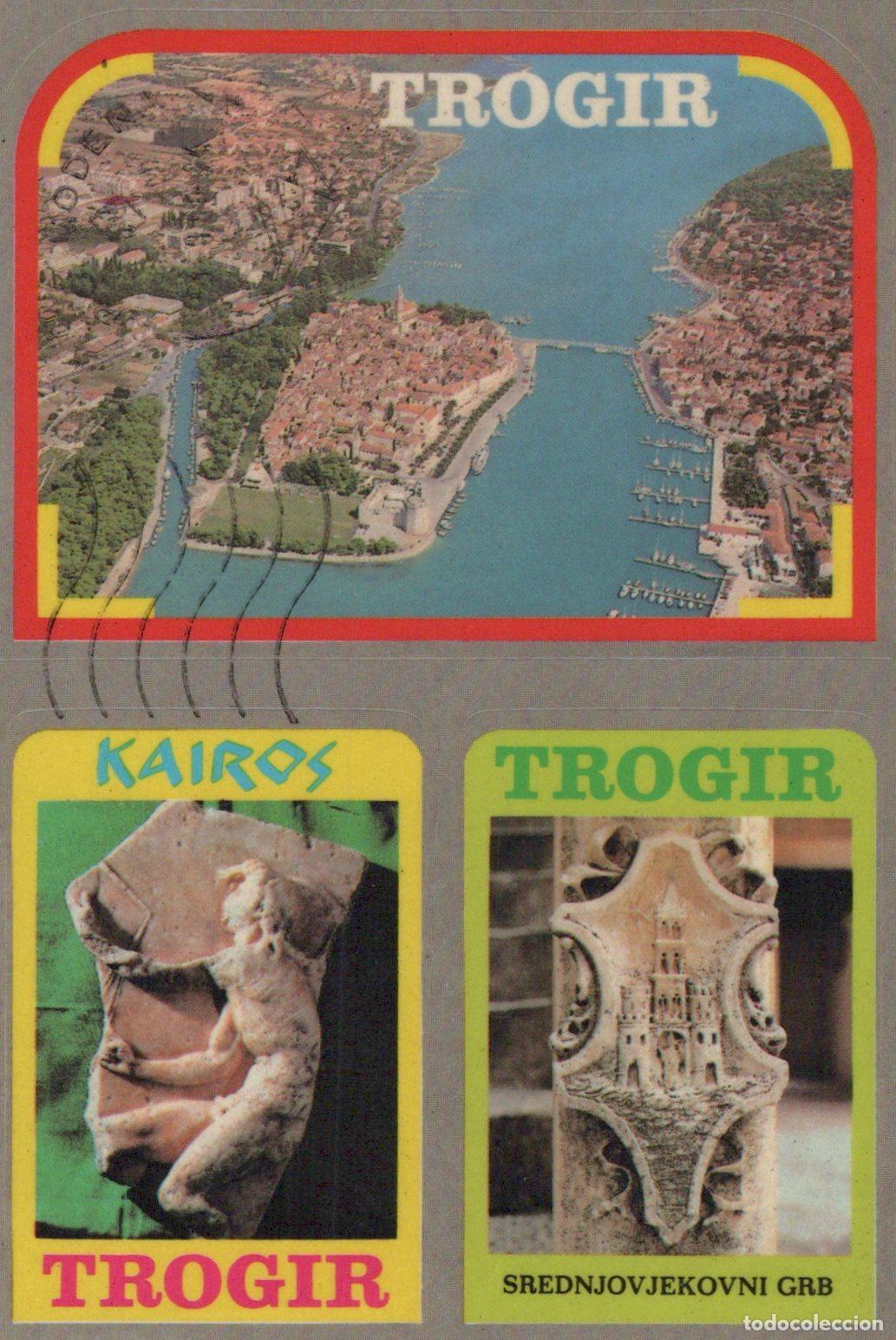 Postcards: Croatia Trogir View Aerial Dettagli Storici Posted *YAK174
