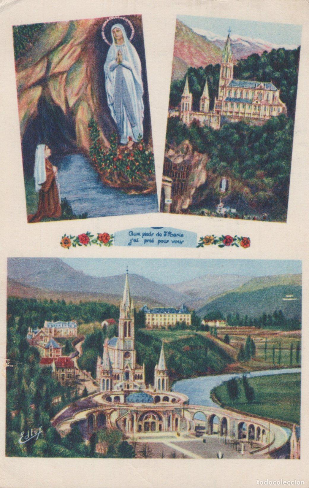 Postais: France Lourdes L Apparition la Basilique Religion *YAK184
