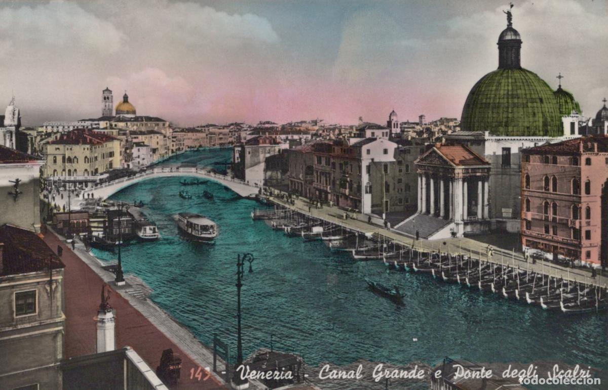 Cartoline: Italy Venezia Canal Grande Ponte Degli Scalzi Real Photo Unposted *YAK291
