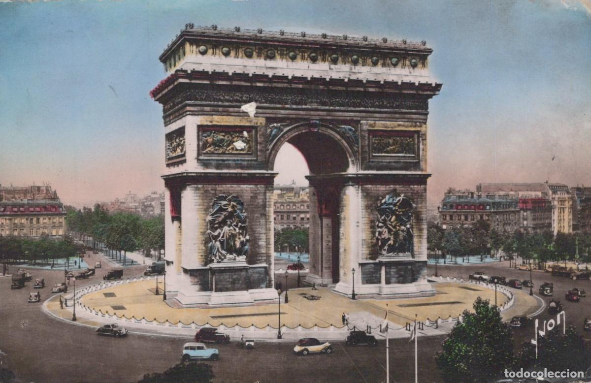 Cartes Postales: France Paris Ile Arc Triomphe Architecture Real Photo Unposted *YAK219