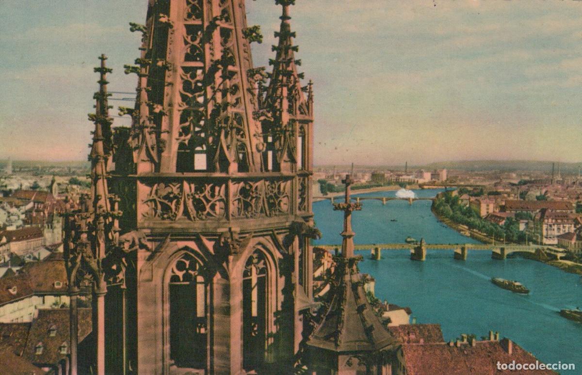 Postales: Switzerland Basel Stadt Drei Rheinbrucken U St Georgsturm am Munster *YAK306