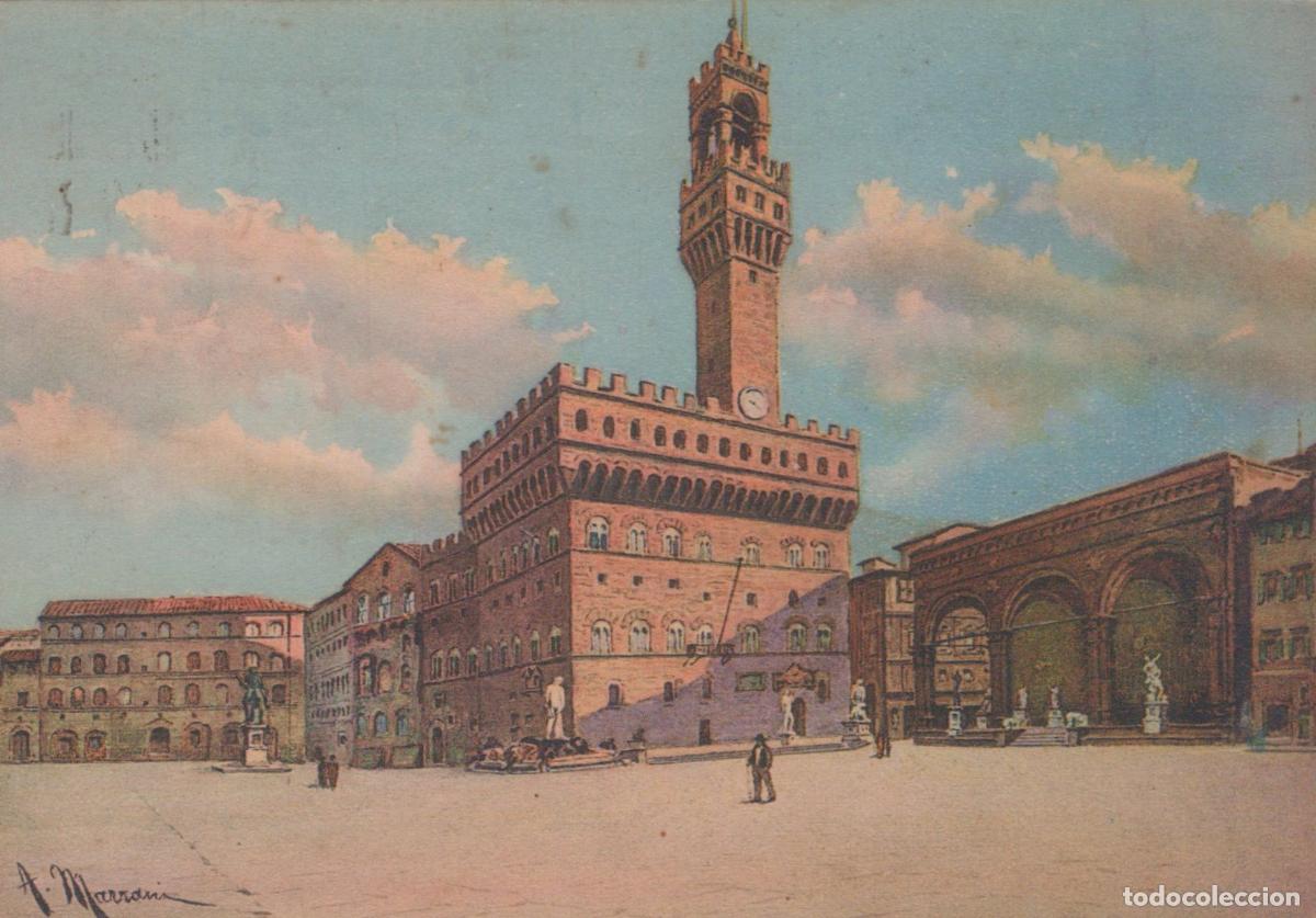 Postcards: Italy Florence Palazzo Vecchio Piazza della Signoria Architecture *YAK331