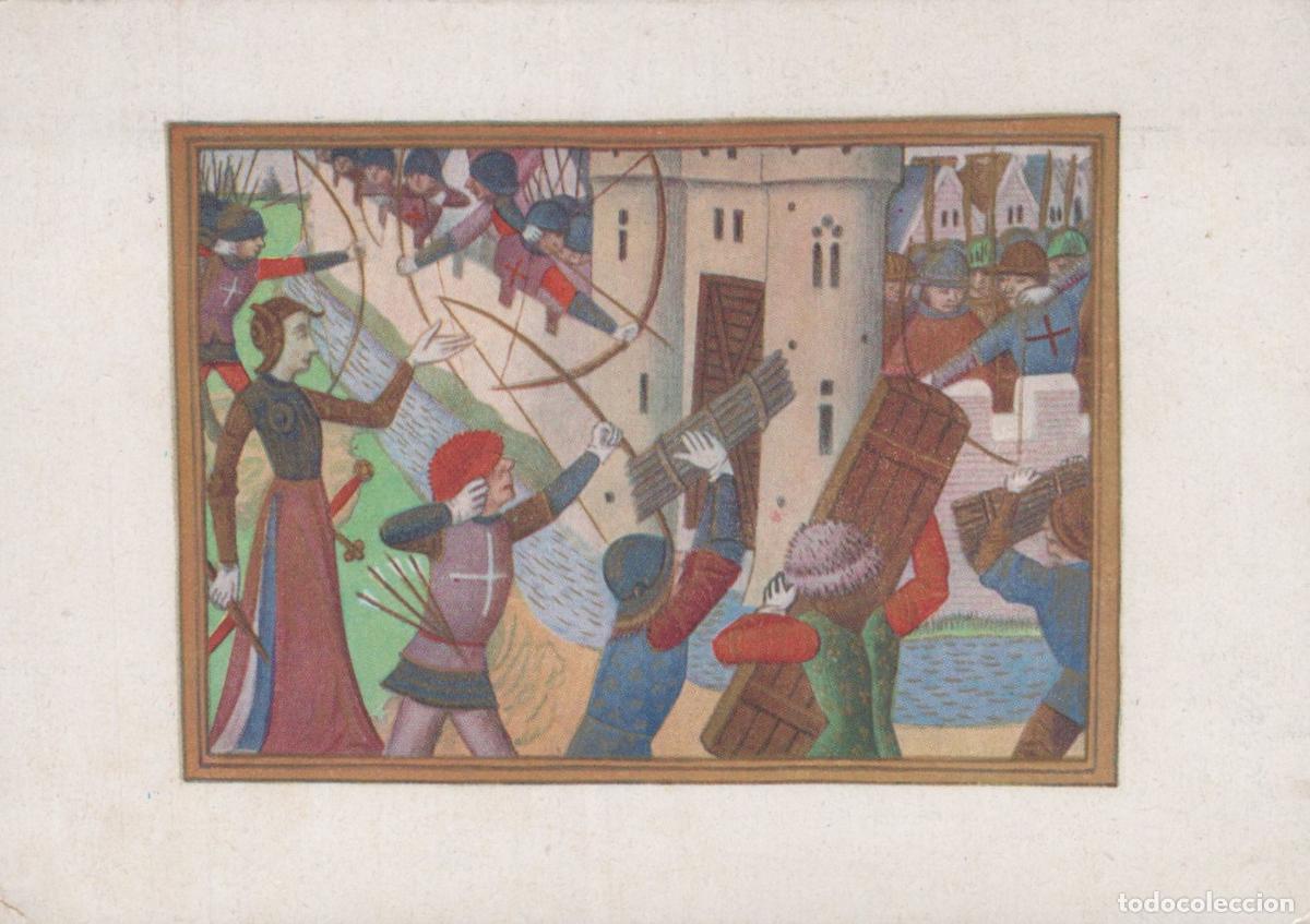 Postkarten: France Paris Jeanne d'Arc Siege Scene Art *YAK318