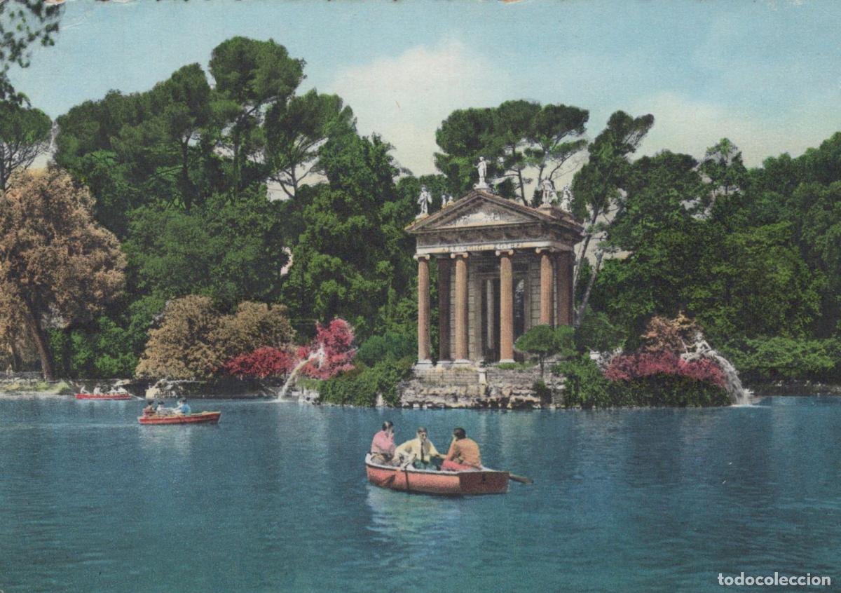 Postales: Italy Rome Villa Borghese Laghetto Tempio Esculapio Architecture *YAK332