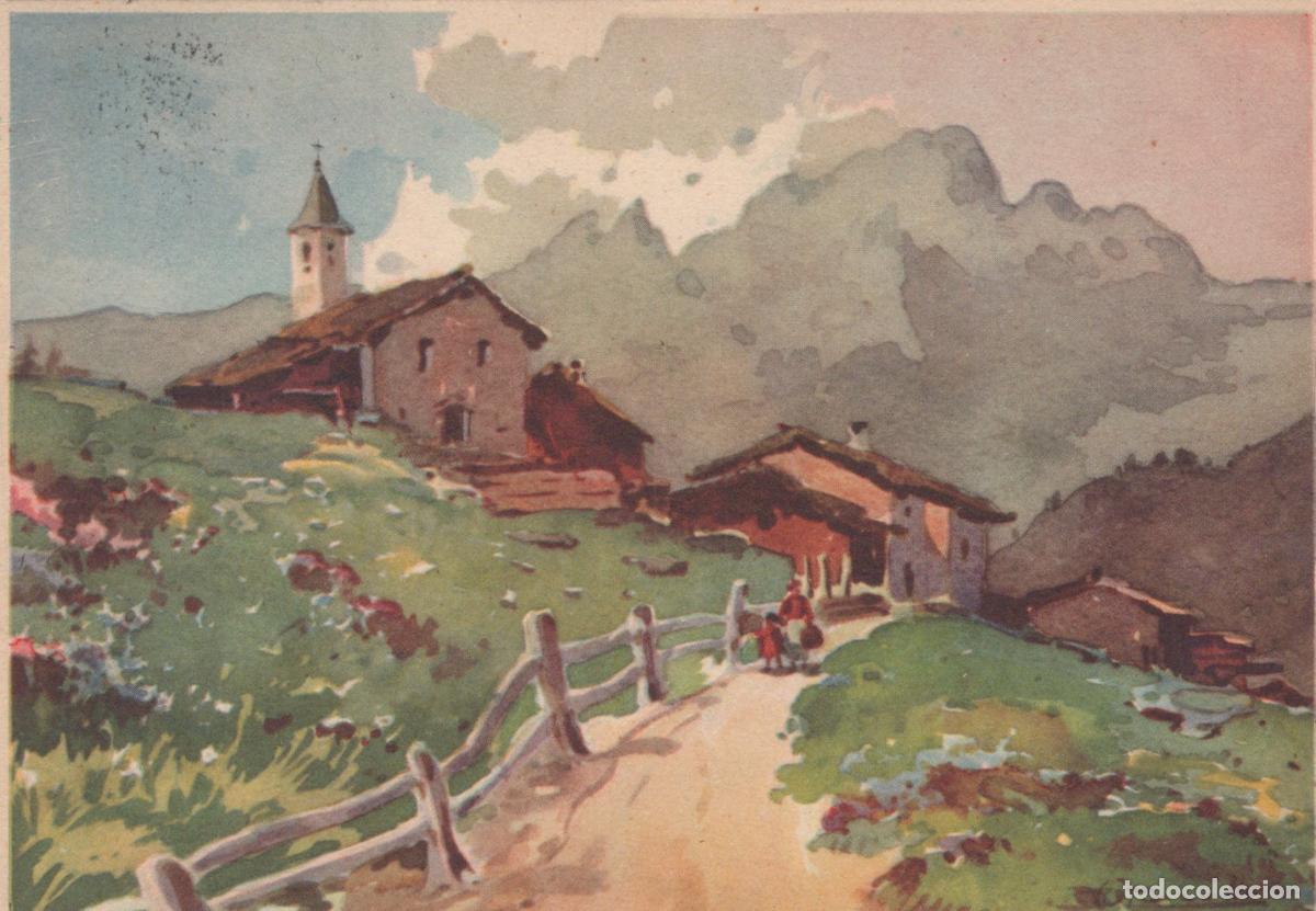 Cartes Postales: Italy Bormio Landscape Alpino Con Church Case Posted *YAK328