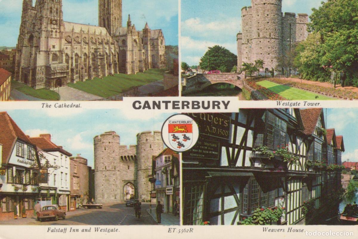 Cartes Postales: United Kingdom Canterbury Cathedral Westgate Tower Falstaff Inn *YAK269
