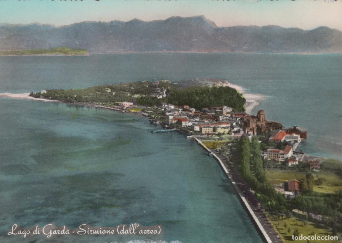 Cartoline: Italy Sirmione Lago Garda Landscape Aereo Real Photo Unposted *YAK391