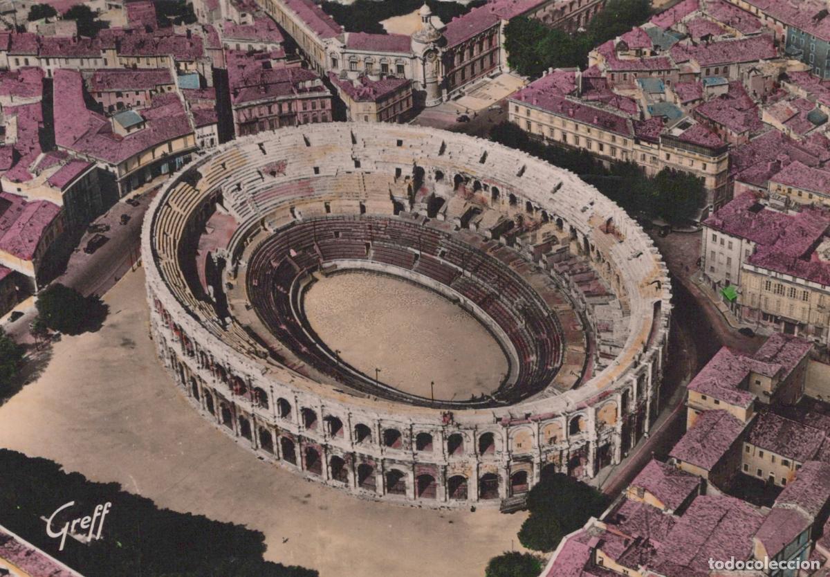 Postcards: France Nimes Arenes View Aerial Architecture Romaine Real Photo *YAK377