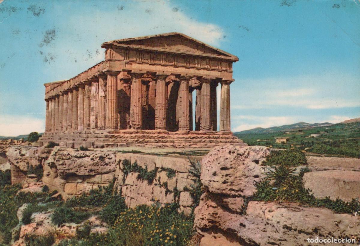 Postales: Italy Agrigento Tempio della Concordia Architecture Posted *YAK406