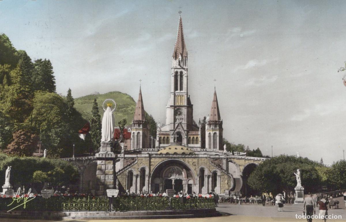 Cartoline: France Lourdes Basilique Vierge Couronnee Religion Posted *YAK280